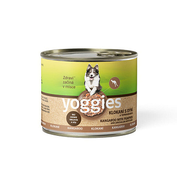 Yoggies klokaní konzerva pro psy s dýní a topinamburem 200g