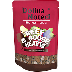 DOLINA NOTECI SUPERFOODS hovězí a husí srdíčka kapsička pro psy 300 g