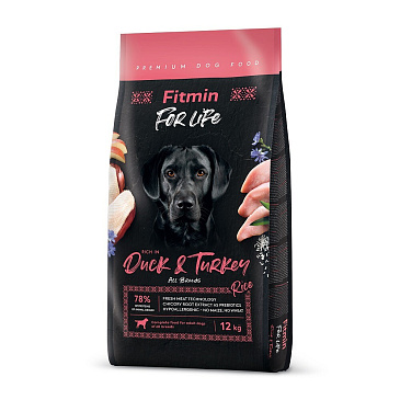 Fitmin dog FOR Life Duck & Turkey Rice 12 kg 