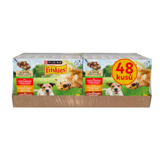 FRISKIES kapsičky multipack 48 x 85 g hovězí/kuře/jehněčí ve šťávě