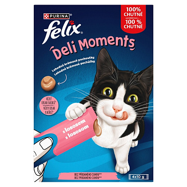 Felix Deli Moments s lososem 4 x 10g