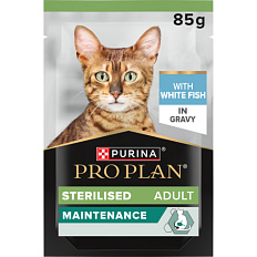 Pro Plan Cat Sterilised kapsička s bílou rybou ve šťávě 85g