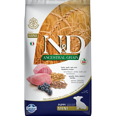 N&D ANCESTRAL GRAIN Dog LG Lamb, Spelt, Oats & Blueberry Puppy Mini 800 g
