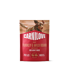 Carnilove Dog Pouch Paté Turkey & Wildboar with Rosehips 300 g