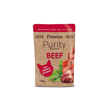 Fitmin Purity Hovězí kapsička se srdíčky pro kočky multipack 12 x 100 g