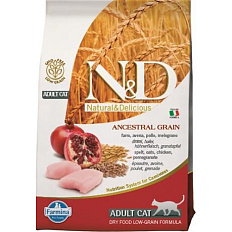 N&D ANCESTRAL GRAIN Cat LG Chicken, Spelt, Oats and Pomegranate Adult 300 g