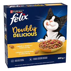 Felix Doubly Delicious Adult kuře/krůta 800 g