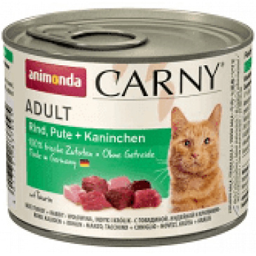 ANIMONDA Carny cat  hovězí + krocan + králík 200g