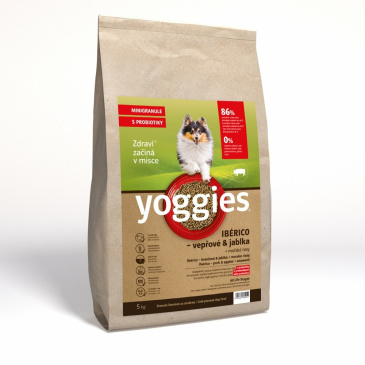 Yoggies Ibérico vepřové maso s jablky 5 Kg Minigranule