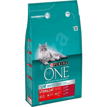 Purina ONE Sterilcat s hovězím a pšenicí 3 kg