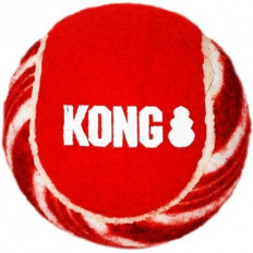 Kong Hračka tenis vánoční míčky 3ks M
