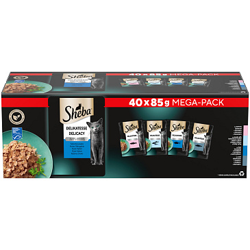 Sheba Delicacy Rybí výběr v želé 40 x 85 g