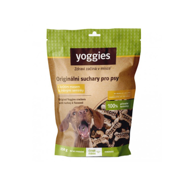 Yoggies Suchary pro psy s krůtím masem a lněným semínkem 150g