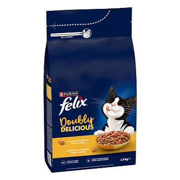 Felix Doubly Delicious Adult kuře/krůta 1,4 kg