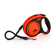 Flexi Xtreme M vodítko pro psy pásek 5 m do 35 kg oranžové