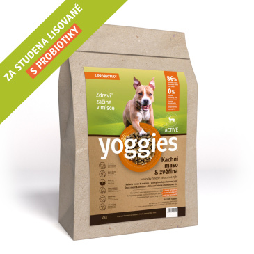 Yoggies Active Kachna a zvěřina 2kg