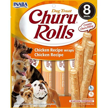 Inaba Churu Rolls dog snack kuře 8x 12g Inaba Churu Rolls dog snack kuře 8x 12g