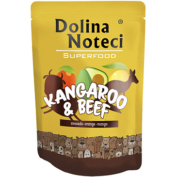 DOLINA NOTECI SUPERFOODS klokan a hovězí kapsička pro psy 300 g