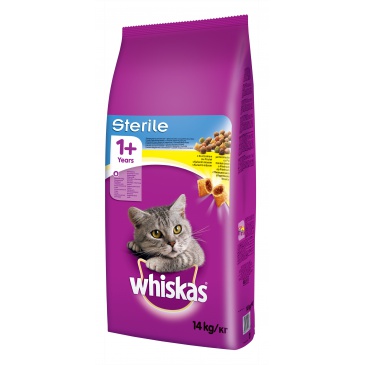 Whiskas Sterile s kuřecím 14kg