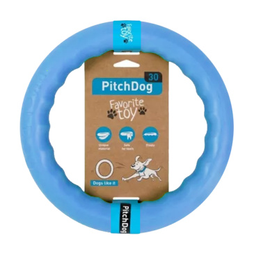 Pitch Dog - Kroužek pro psy - Modrý 20 cm M