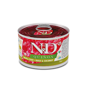 N&D QUINOA Dog konz. Skin & Coat Duck & Coconut Mini 140 g