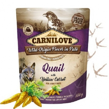 Carnilove Dog Pouch Paté Quail with Yellow carrot 300g