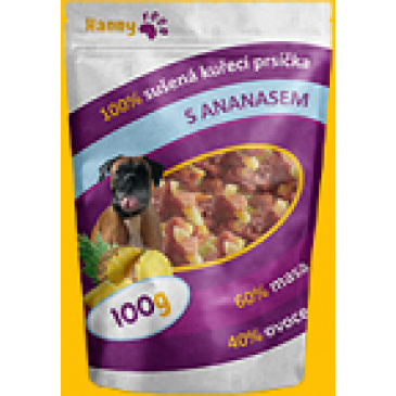 Hanny Food Sušená kuřecí prsa s ananasem 100g