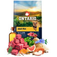 Ontario Adult Mini Lamb & Brown Rice 0,75kg 