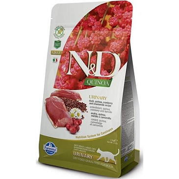 N&D QUINOA Cat GF Urinary, Duck & Cranberry Adult 300 g