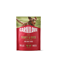 Carnilove Dog Pouch Paté Turkey & Duck with Timothy Grass 300 g
