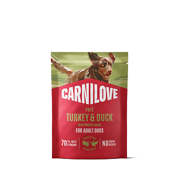 Carnilove Dog Pouch Paté Turkey & Duck with Timothy Grass 300 g