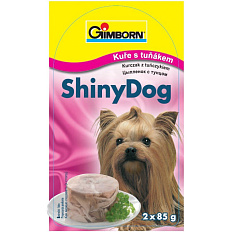 ShinyDog konzerva kuřecí + tuňák 2 x 85g