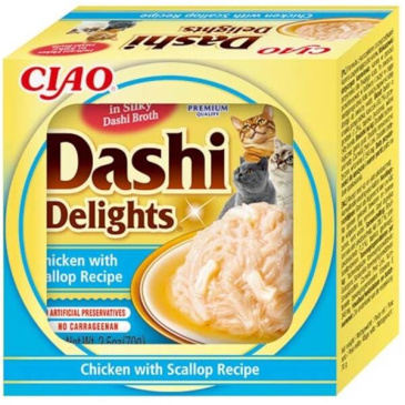 Inaba Dashi Delights kuře a hřebenatka 70g