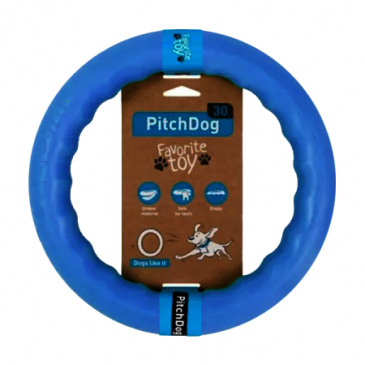 Pitch Dog - Kroužek pro psy - Modrý 28 cm