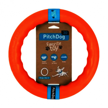 Pitch Dog - Kroužek pro psy - Oranžový 20 cm