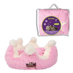 Pelíšek plyšový Princess růžovo/bílá