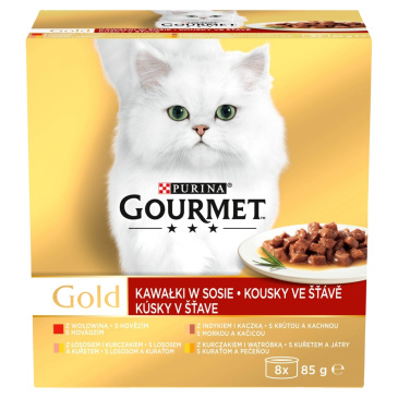 Gourmet Gold multipack kousky ve šťávě 8 x 85g