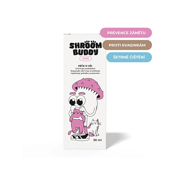 SHROOM BUDDY Kapky do uší pro kočky 30 ml