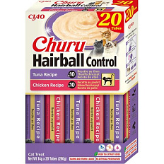 Inaba Churu Hairball tuňák&kuře multipack 20 x 14g