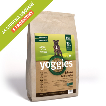 Yoggies jehněčí a bílá ryba 5kg Minigranule