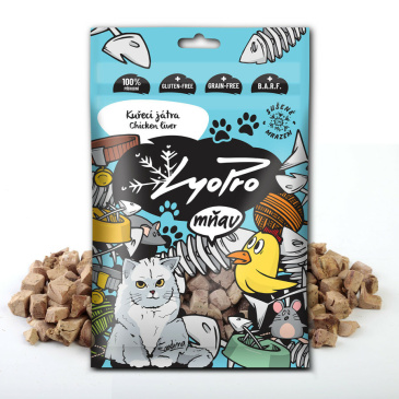 LyoPro pamlsky pro kočky sušené mrazem Kuřecí játra 50 g 