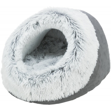 Jeskyně HARVEY 35 × 26 × 41 cm, plyš s dlouhým vlasem, šedá
