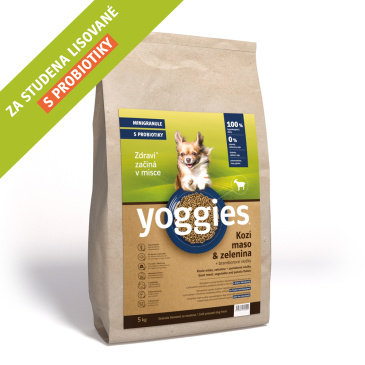 Yoggies Hypoalergenní s KOZÍM masem a bramborovými vločkami 5kg Minigranule