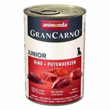 Grancarno konzerva 400g JUNIOR hovězí, krůtí srdce