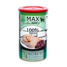 Konzerva MAX deluxe 3/4Kuřete se zvěřinou 1200g