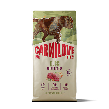 Carnilov TRUE FRESH Duck Dry food for Adult Dogs 12 kg
