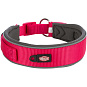 PREMIUM obojek extra široký, fuchsia/grafit XS-S: 27-35 cm/25mm