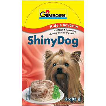 ShinyDog konzerva kuřecí + hovězí 2 x 85g