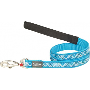 Vodítko Red Dingo 15 mm x 1,8 m - Flanno Turquoise