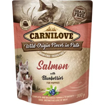 Carnilove Dog Pouch Paté Puppies Salmon/Blueberries 300 g